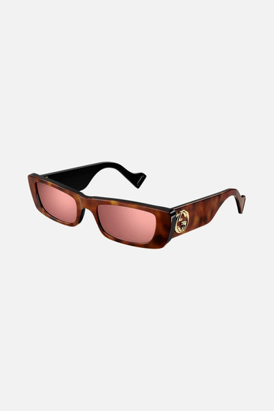 Gucci red rectangular sunglasses - Lux Studios