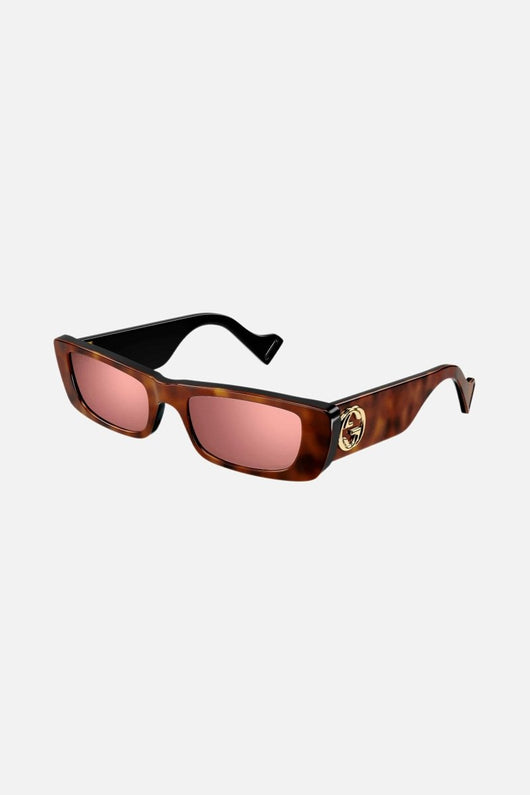 Gucci red rectangular sunglasses - Lux Studios