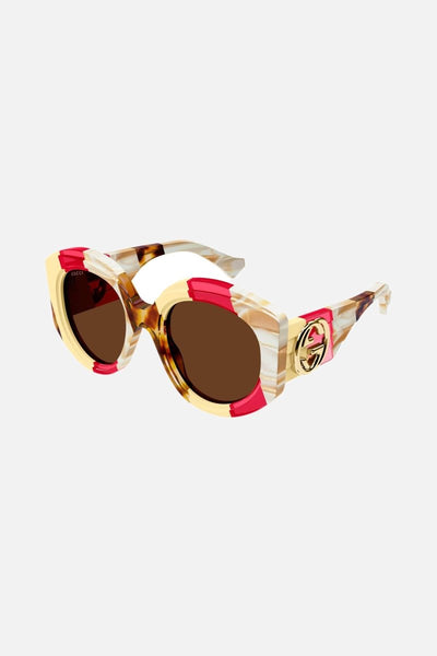 Gucci round bold multicolor sunglasses - Lux Studios