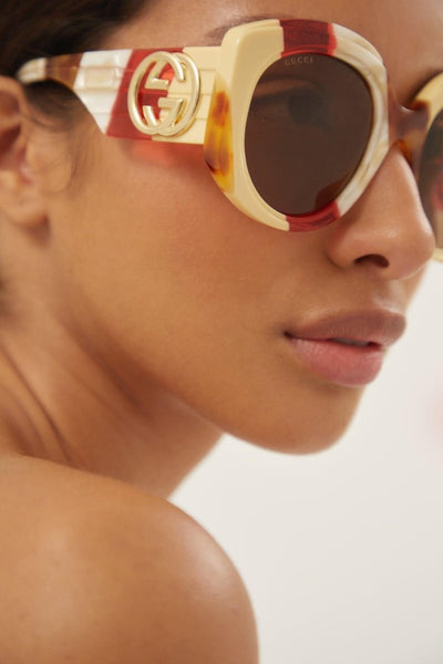 Gucci round bold multicolor sunglasses - Lux Studios
