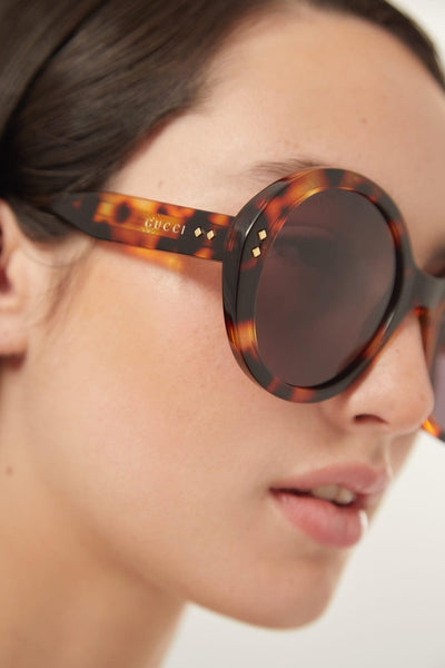 Gucci round havana sunglasses - Lux Studios