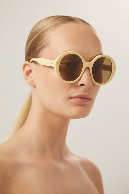 Gucci round ivory sunglasses - Lux Studios