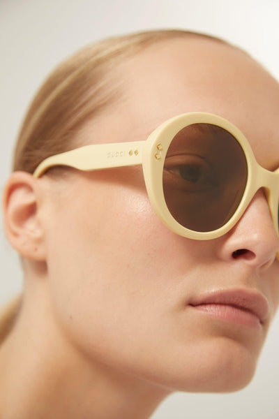 Gucci round ivory sunglasses - Lux Studios