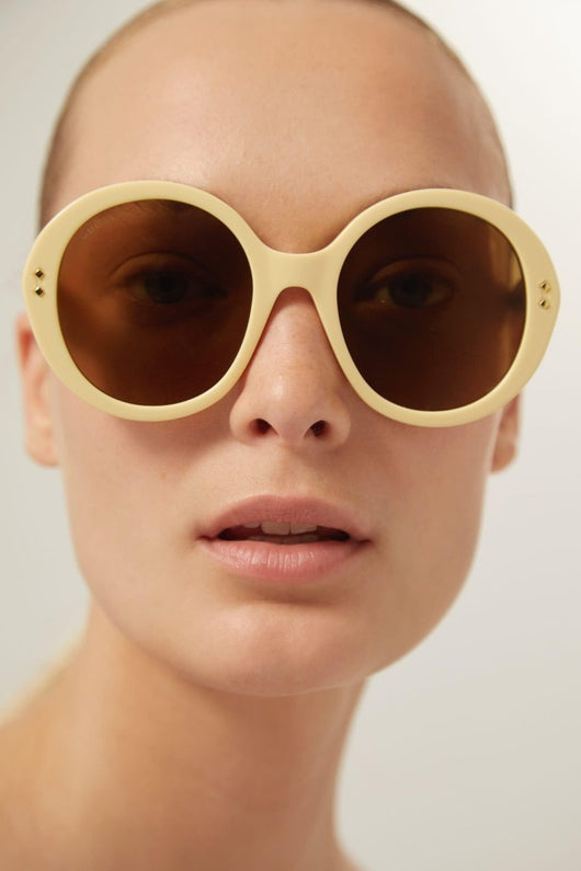 Gucci round ivory sunglasses - Lux Studios
