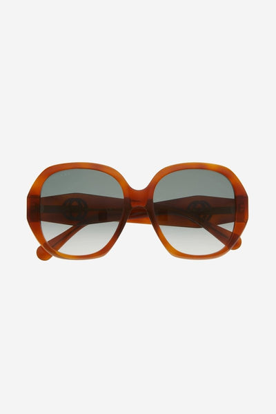 Gucci round light havana sunglasses - Lux Studios