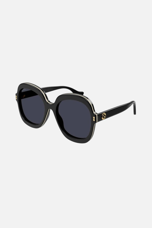 Gucci round oversized black sunglasses - Lux Studios
