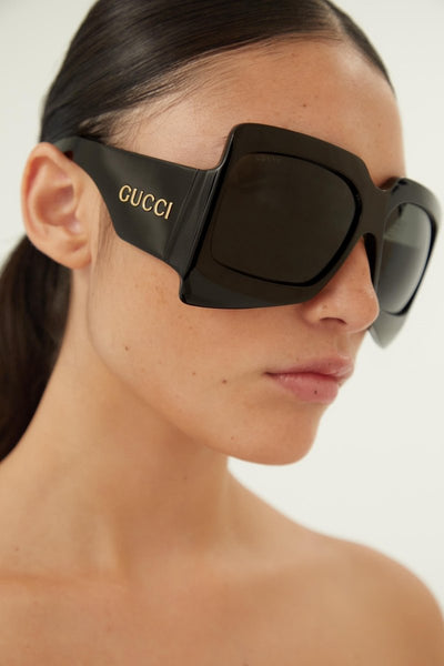 Gucci runway black sunglasses - Lux Studios