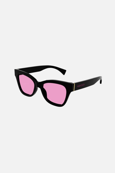 Gucci soft cat-eye black and pink sunglasses - Lux Studios
