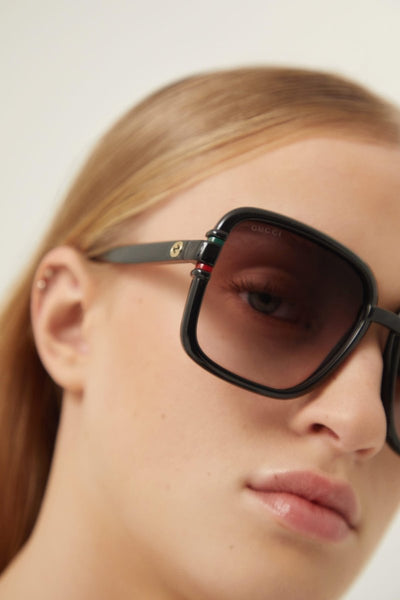 Gucci square shape black sunglasses - Lux Studios