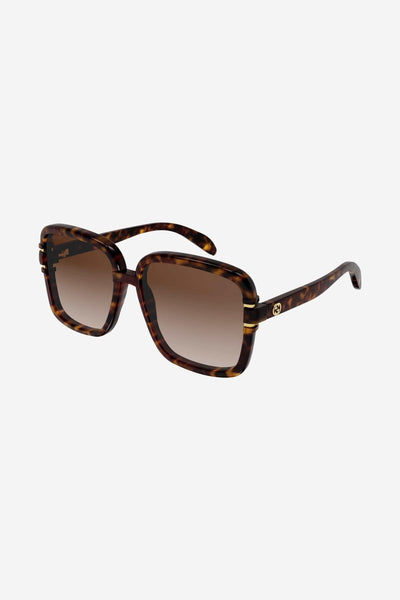 Gucci square shape havana sunglasses - Lux Studios