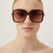 Gucci square shape havana sunglasses