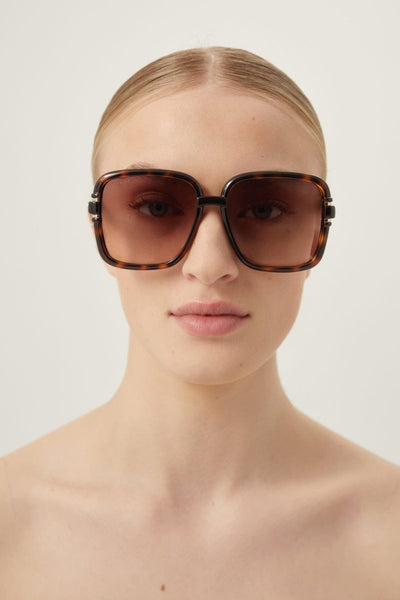 Gucci square shape havana sunglasses - Lux Studios