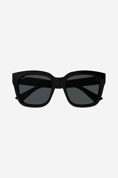 Gucci squared black acetate sunglasses - Lux Studios