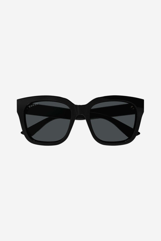 Gucci squared black acetate sunglasses - Lux Studios
