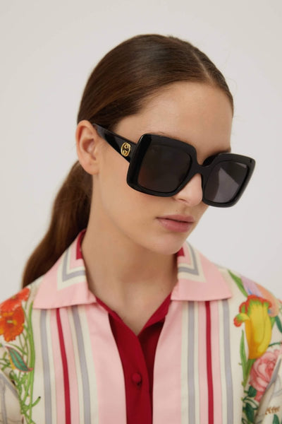 Gucci squared black sunglasses - Lux Studios