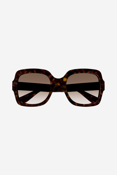 Gucci squared brown thin acetate sunglasses - Lux Studios