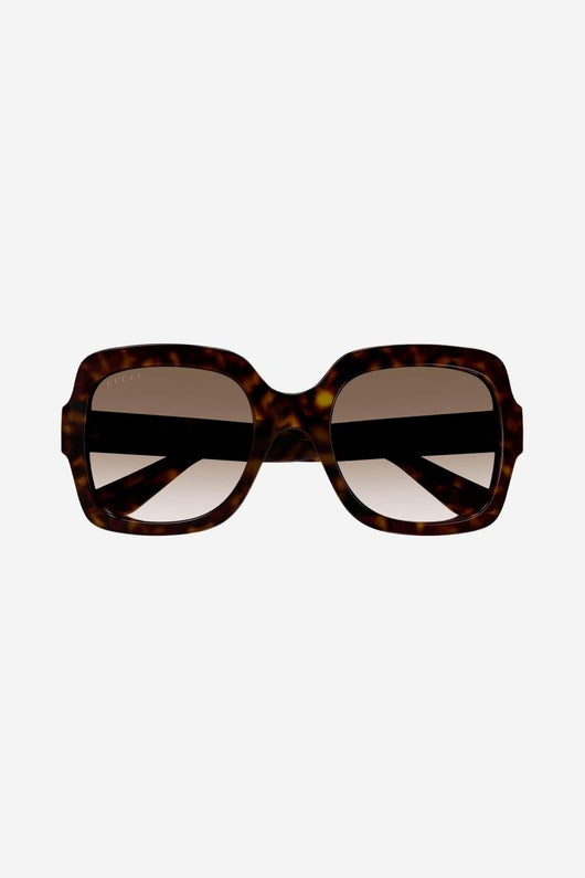 Gucci squared brown thin acetate sunglasses - Lux Studios