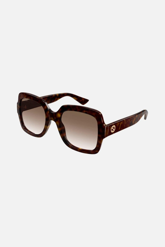 Gucci squared brown thin acetate sunglasses - Lux Studios