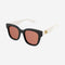 Gucci squared femenine black and ivory sunglasses