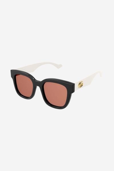 Gucci squared femenine black and ivory sunglasses - Lux Studios