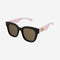 Gucci squared femenine black and marble pink sunglasses