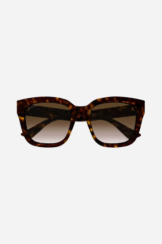 Gucci squared havana acetate sunglasses - Lux Studios