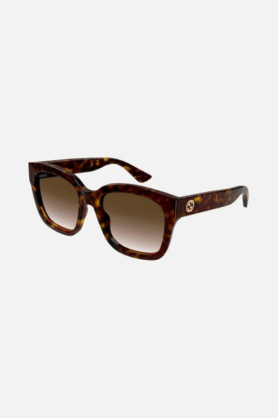 Gucci squared havana acetate sunglasses - Lux Studios