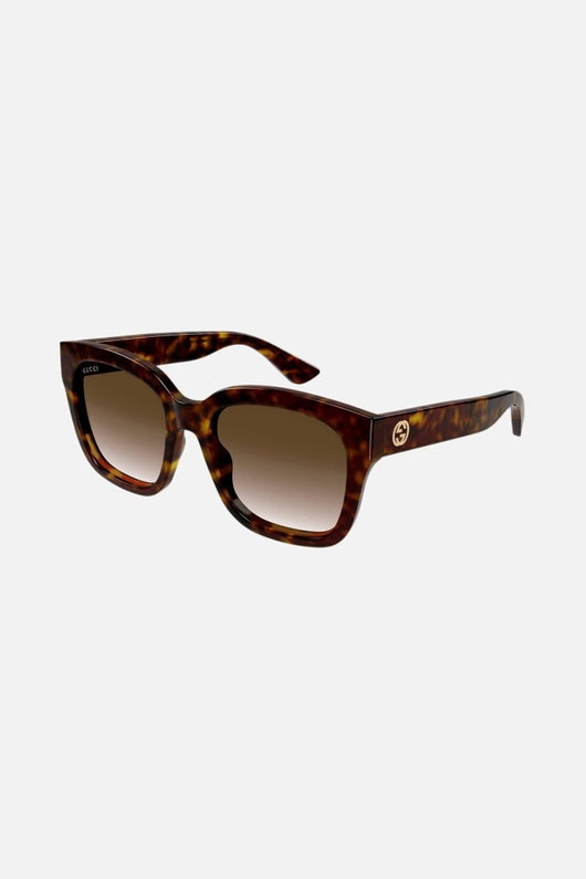 Gucci squared havana acetate sunglasses - Lux Studios