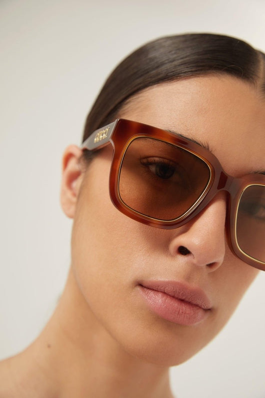 Gucci squared havana sunglasses - Lux Studios