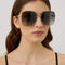 Gucci squared metal gold grey classic sunglasses with  horsebit detail