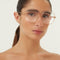 Gucci squared nude crystal frame