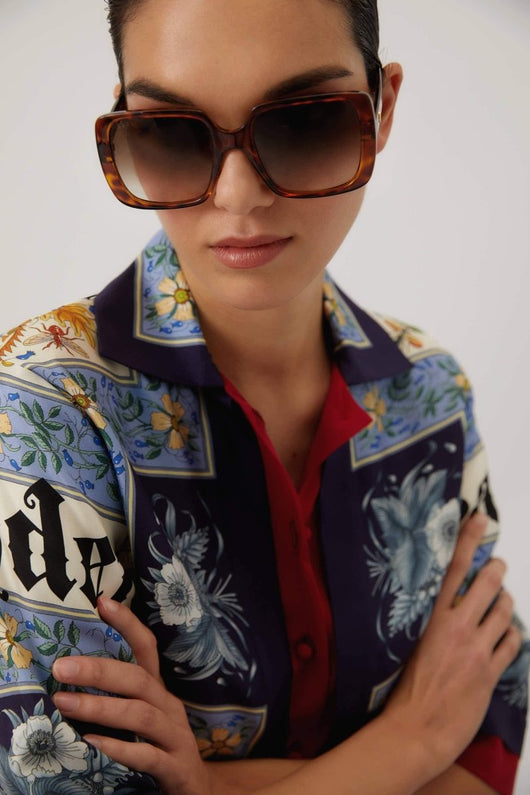 Gucci squared oversize femenine brown style - Lux Studios
