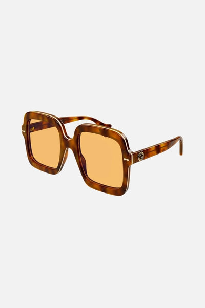 Gucci squared oversize havana sunglasses - Lux Studios