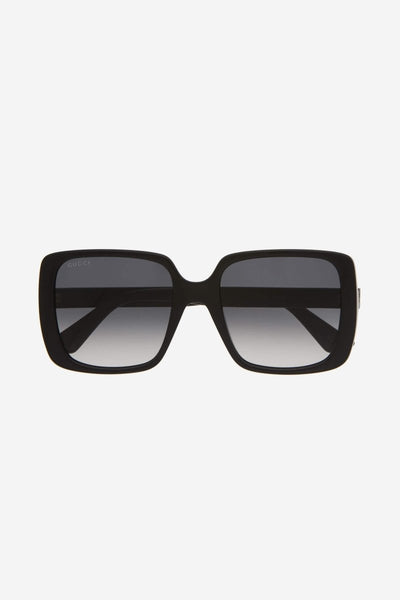 Gucci squared oversized femenine black sunglasses - Lux Studios