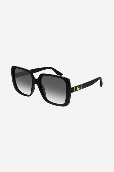 Gucci squared oversized femenine black sunglasses - Lux Studios