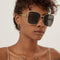 Gucci squared with fork detail sunglasses