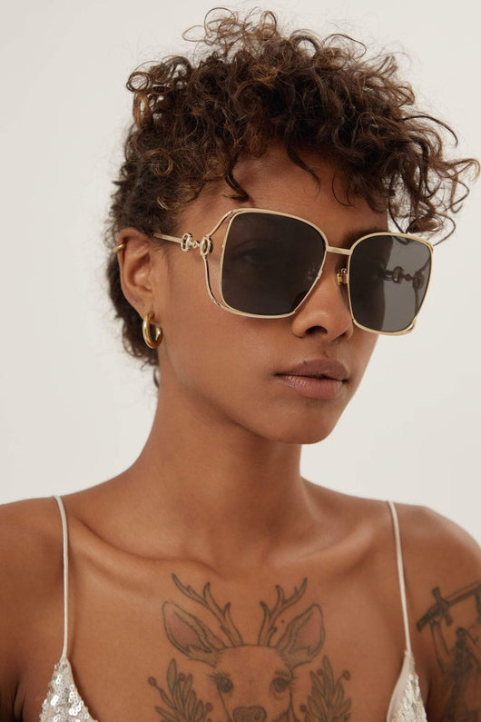 Gucci squared with fork detail sunglasses - Lux Studios