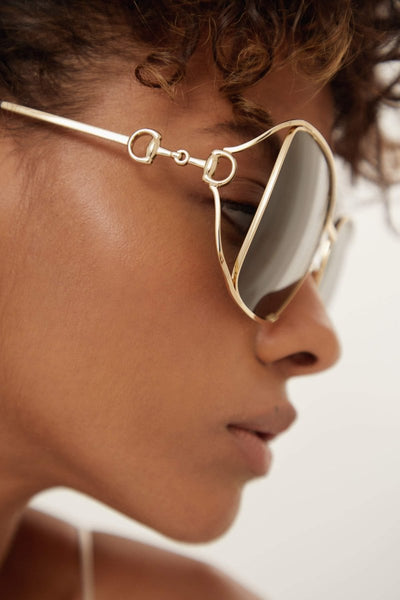 Gucci squared with fork detail sunglasses - Lux Studios