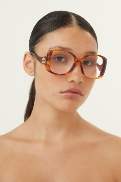 Gucci vintage inspired havana frame - Lux Studios