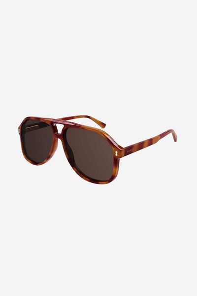 Gucci vintage look havana pilot sunglasses - Lux Studios