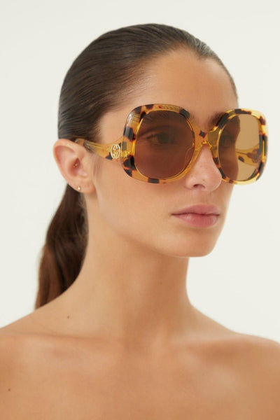 Gucci vintage look havana sunglasses - Lux Studios