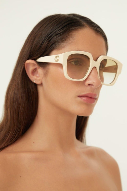Gucci vintage look ivory sunglasses - Lux Studios