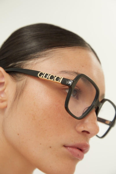 Gucci vintage squared black frame - Lux Studios