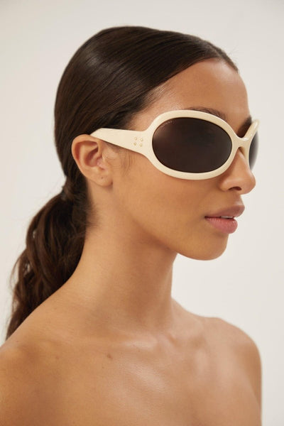 Gucci wrap around ivory sunglasses - Lux Studios