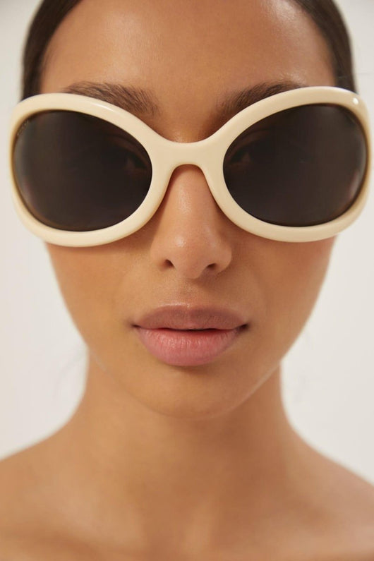 Gucci wrap around ivory sunglasses - Lux Studios