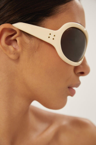 Gucci wrap around ivory sunglasses - Lux Studios