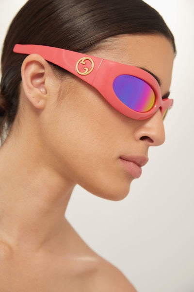 Gucci wrap around pink sunglasses - Lux Studios