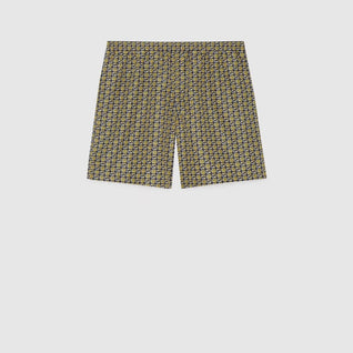Interlocking G print nylon swim shorts