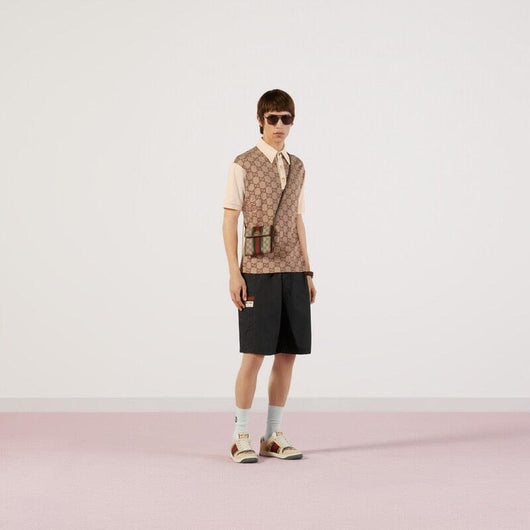 Jumbo GG cotton silk jacquard polo - Lux Studios