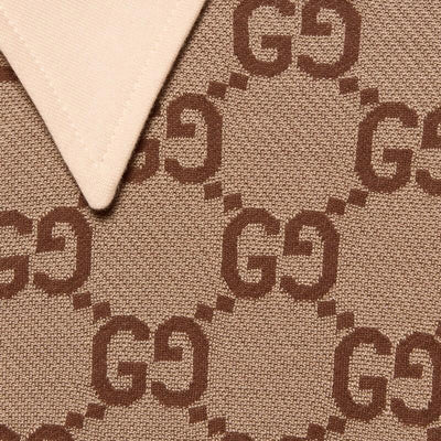 Jumbo GG cotton silk jacquard polo - Lux Studios